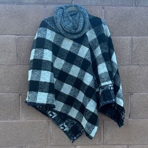Anthropologie Reversible Wool Poncho